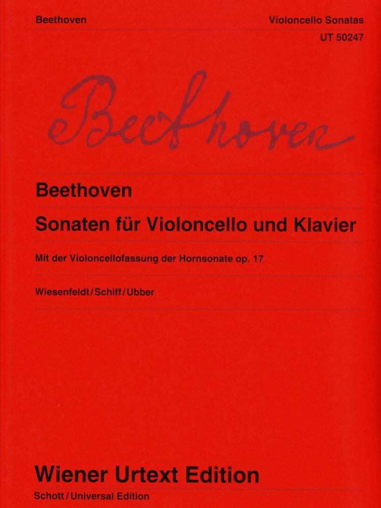 Sonatas for Violoncello and Piano - Beethoven/Wiesenfeldt - Cello/Piano - Book