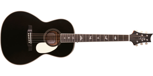 PRS Guitars - SE P20E Parlor Acoustic/Electric Guitar with Gigbag - Satin Black Top