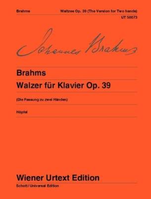 Waltzes for Piano Op. 39 - Brahms/Hopfel - Piano - Book