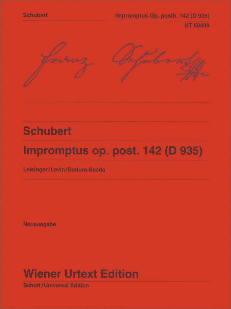 Impromptus for Piano D.935 Op. Post. 142 - Schubert - Piano - Book