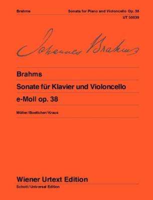 Wiener Urtext Edition - Sonata for Piano and Violoncello in E Minor,  Op.38 - Brahms/Muller - Sheet Music