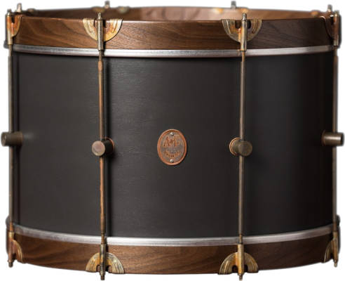A&F Drum Co. - Club Series 14x24 Bass Drum with Maple Hoops - Charcoal Gray