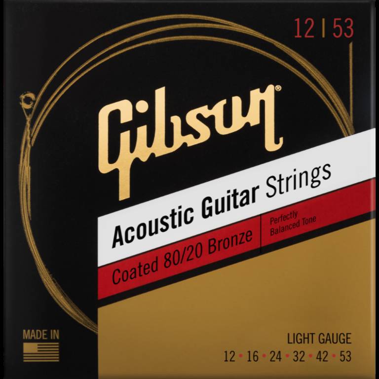 Coated 80/20 Bronze Acoustic Strings - Light 12-53