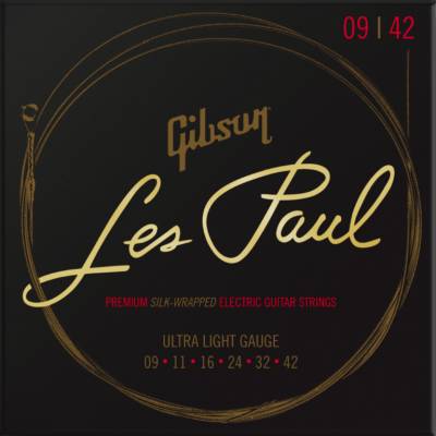 Gibson - Les Paul Premium Electric Guitar Strings - Ultra Light 9-42