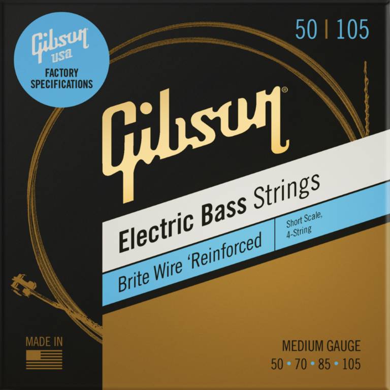 Brite Wire Electric Bass Strings, Short Scale - Medium 50-105