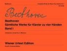 Wiener Urtext Edition - Complete Works for Piano Four Hands, Vol 1 - Beethoven\/Fussl - Piano Duet (1 Piano, 4 Hands) - Book