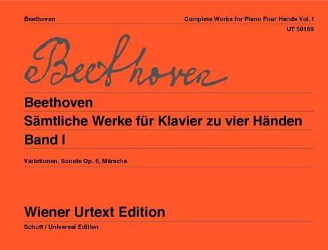 Complete Works for Piano Four Hands, Vol 1 - Beethoven/Fussl - Piano Duet (1 Piano, 4 Hands) - Book