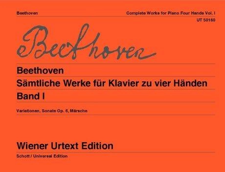 Wiener Urtext Edition - Complete Works for Piano Four Hands, Vol 1 - Beethoven/Fussl - Piano Duet (1 Piano, 4 Hands) - Book