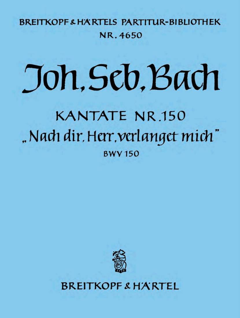 Cantata BWV 150 \'\'Lord, my soul doth thirst for Thee\'\' - Bach - Choral Score - Book