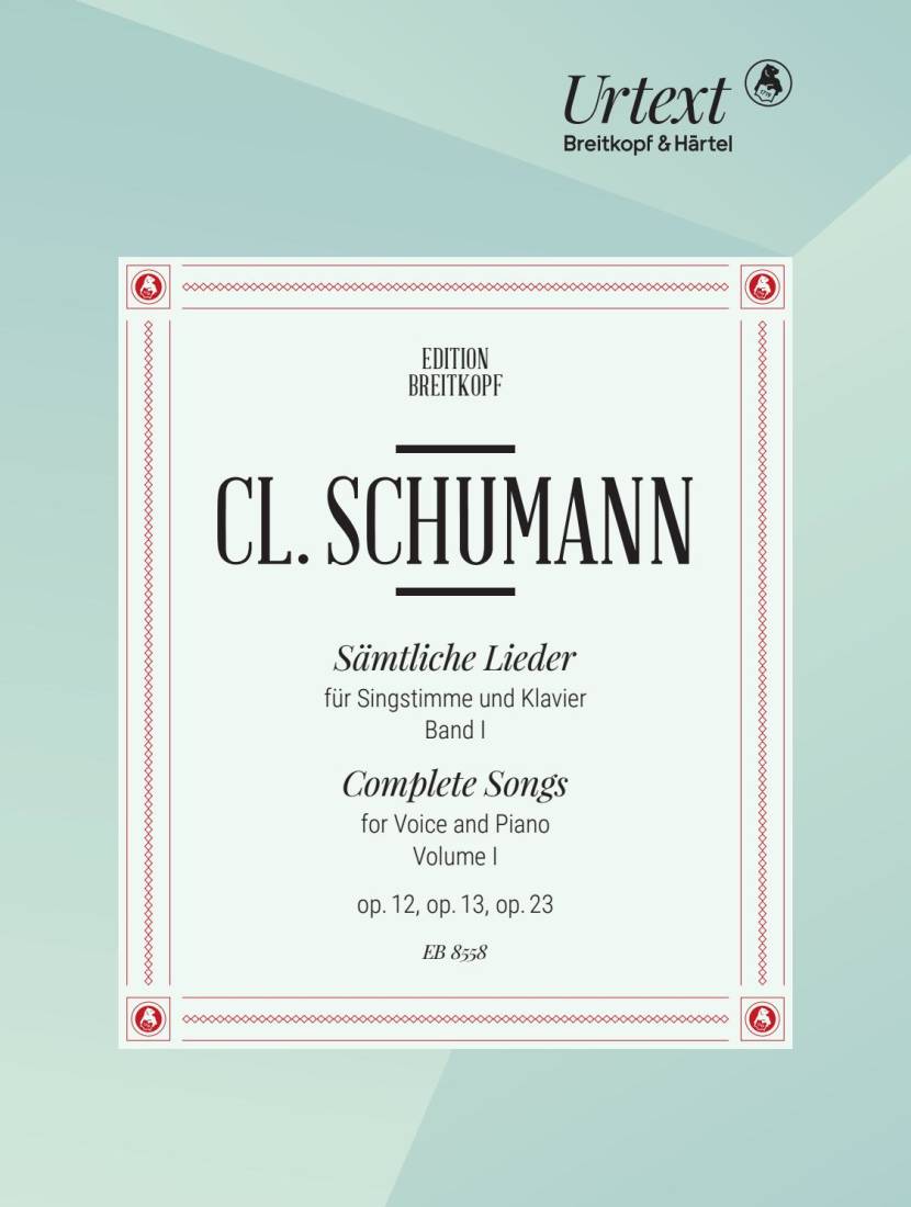 Complete Songs Vol. 1: Songs Op. 12, 13, 23 - Schumann/Draheim/Hoft - Voice/Piano - Book