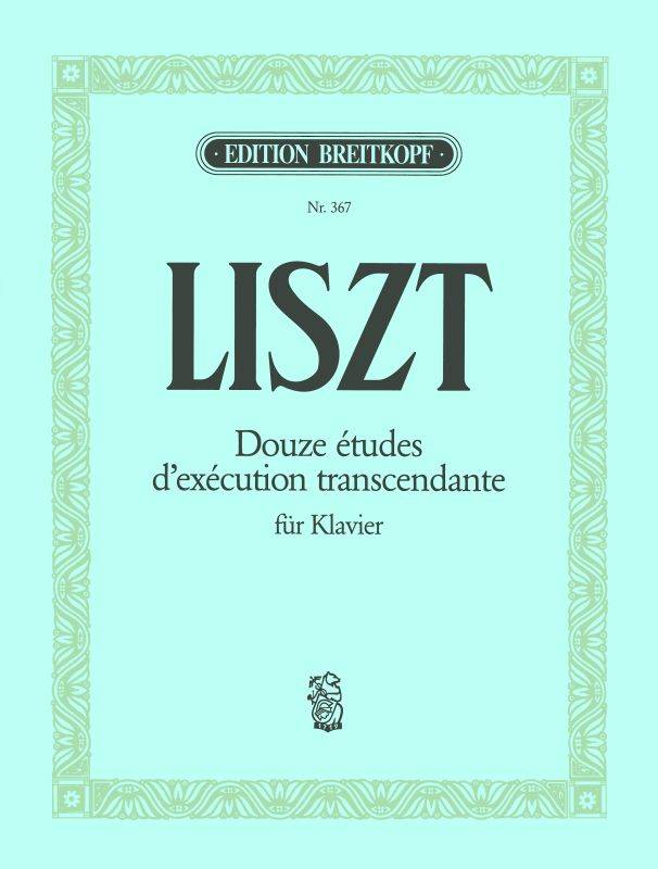 12 etudes d\'execution transcendante - Liszt - Piano - Book