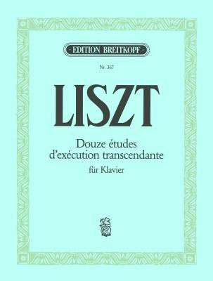 Breitkopf & Hartel - 12 etudes dexecution transcendante - Liszt - Piano - Book