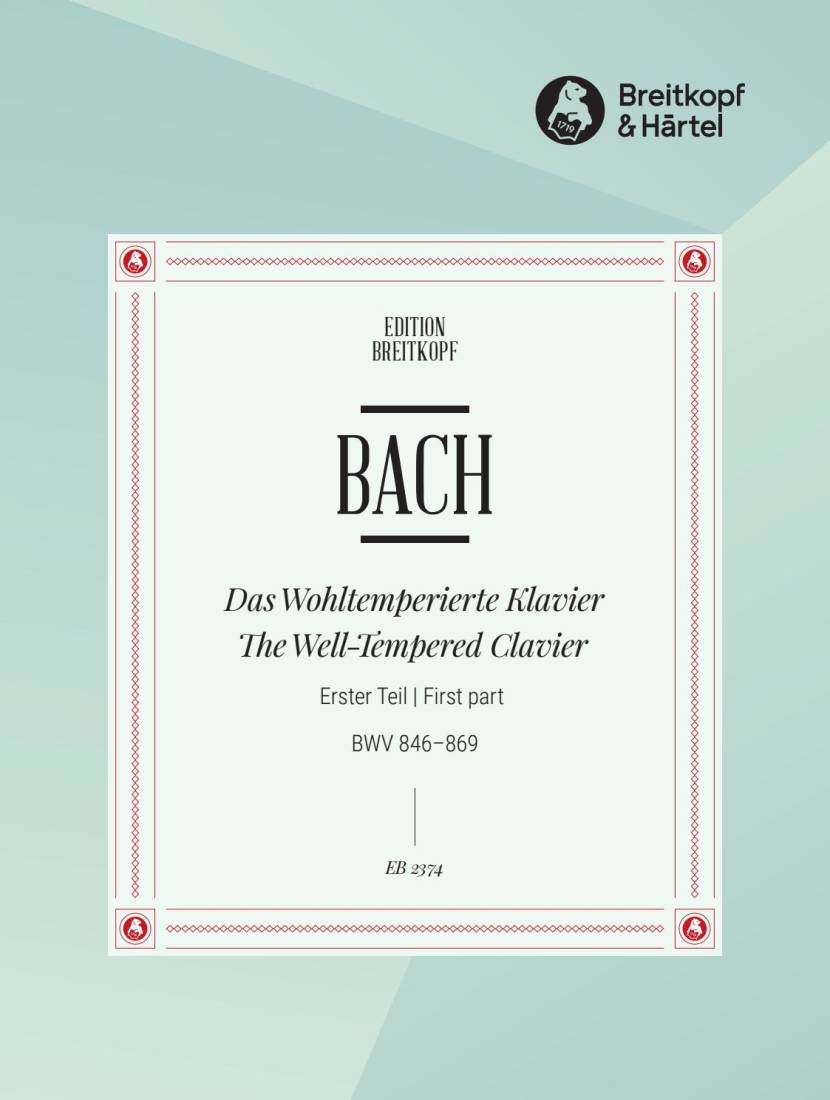 The Well-tempered Clavier, Volume 1 - Bach/Mugellini - Piano - Book