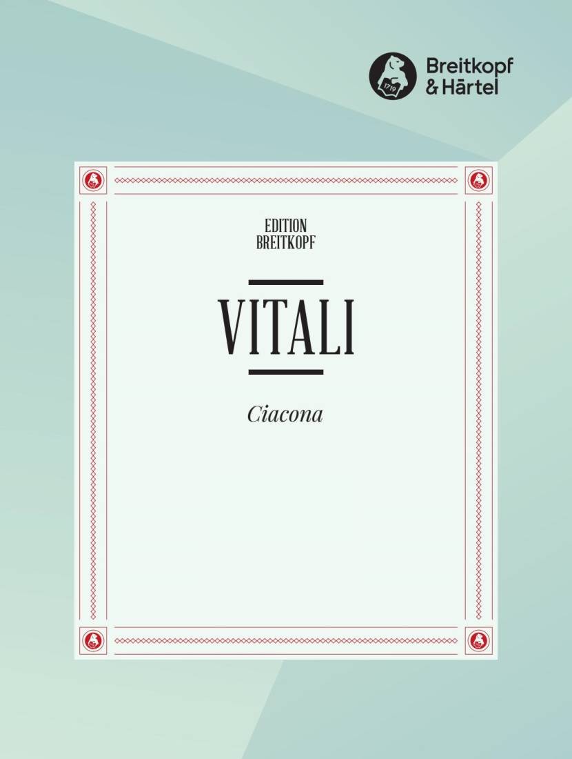 Chaconne in G minor - Vitali/David - Violin/Piano - Sheet Music