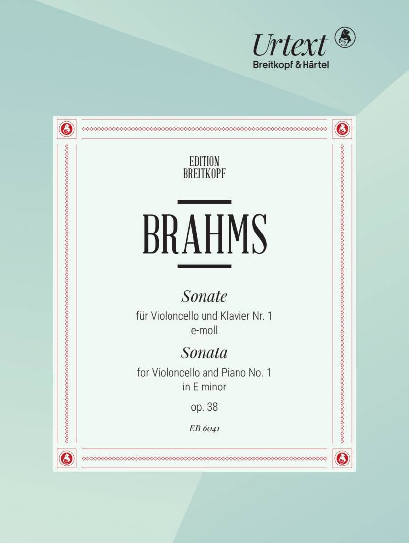 Sonata No. 1 in E minor Op. 38 - Brahms - Cello/Piano - Sheet Music