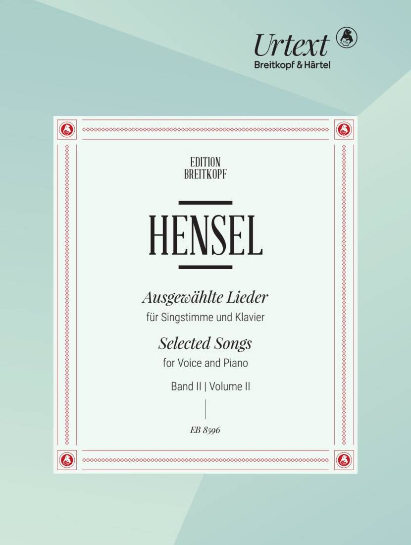 Selected Songs, Volume 2 - Hensel/Maurer - Voice/Piano - Book