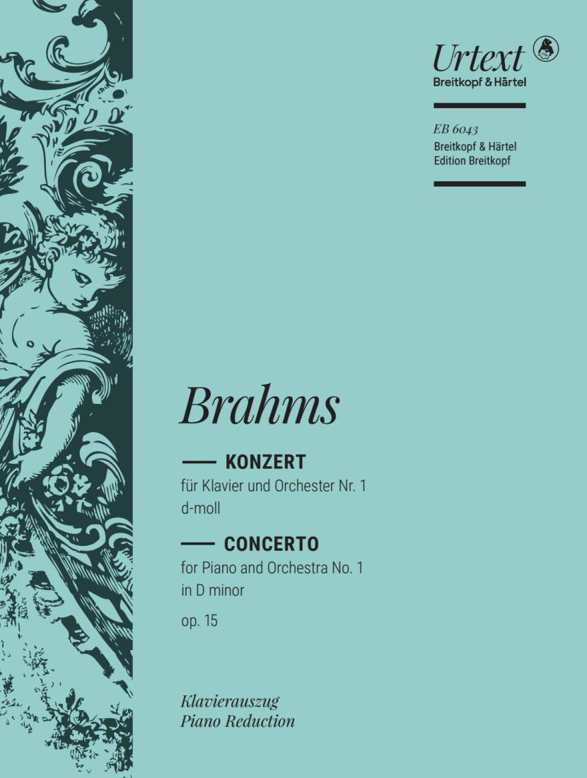 Piano Concerto No. 1 in D minor Op. 15 - Brahms - Solo Piano, Piano Reduction (2 Pianos, 4 Hands) - Book
