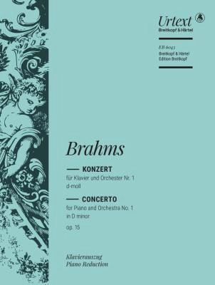 Breitkopf & Hartel - Piano Concerto No. 1 in D minor Op. 15 - Brahms - Solo Piano, Piano Reduction (2 Pianos, 4 Hands) - Book