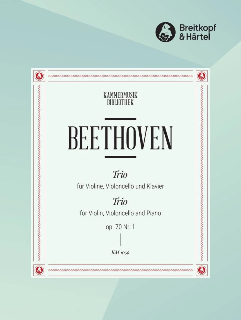 Piano Trio in D major Op. 70/1 - Beethoven - Violin/Cello/Piano- Score/Parts