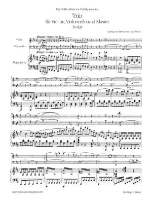 Piano Trio in D major Op. 70/1 - Beethoven - Violin/Cello/Piano- Score/Parts