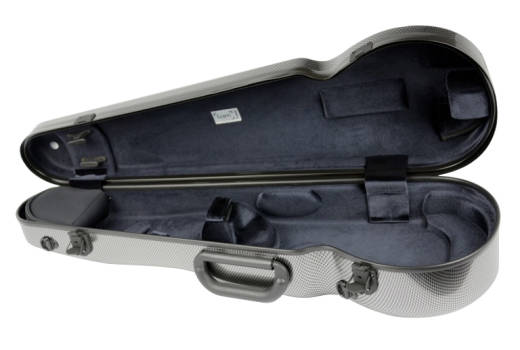 Hightech Contoured Violin Case - Silver Carbon