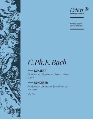 Violoncello Concerto in A minor Wq 170 - Bach/Leisinger - Cello/Piano Reduction - Sheet Music