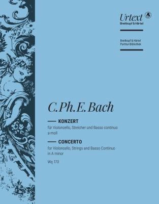 Breitkopf & Hartel - Violoncello Concerto in A minor Wq 170 - Bach/Leisinger - Cello/Piano Reduction - Sheet Music