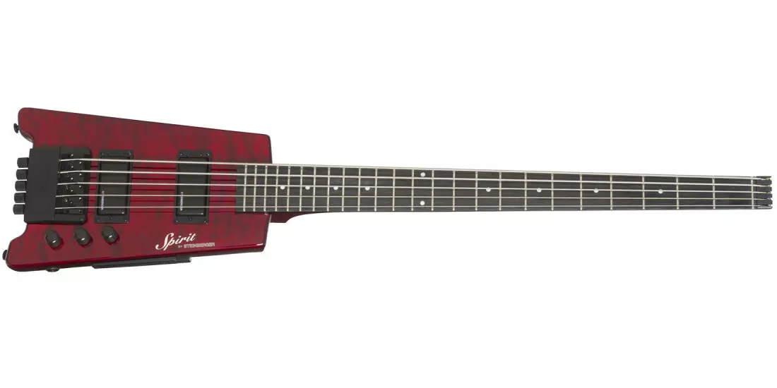Spirit XT-25 Quilt Top 5-String Bass w/Gigbag - Wine Red