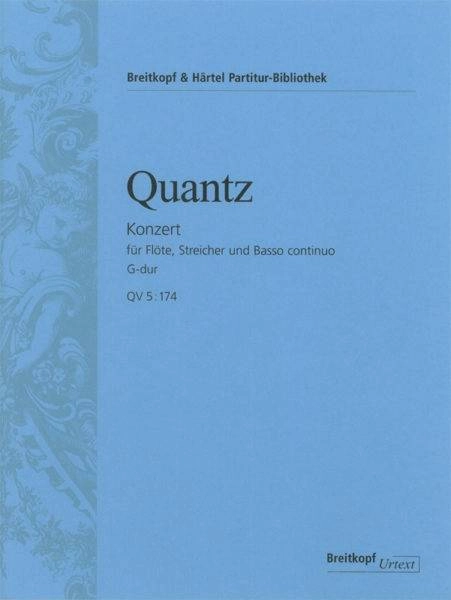 Flute Concerto in G major QV 5:174 - Quantz/Augsbach - Flute/Piano - Sheet Music