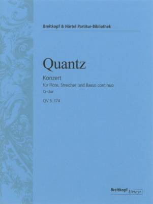 Breitkopf & Hartel - Flute Concerto in G major QV 5:174 - Quantz/Augsbach - Flute/Piano - Sheet Music