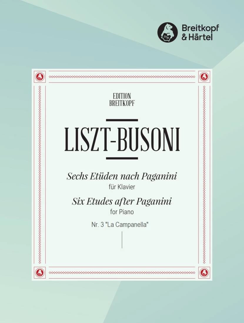 La Campanella, K 68 (No. 3 from 6 Etudes after Paganini) - Liszt/Busoni - Piano - Sheet Music