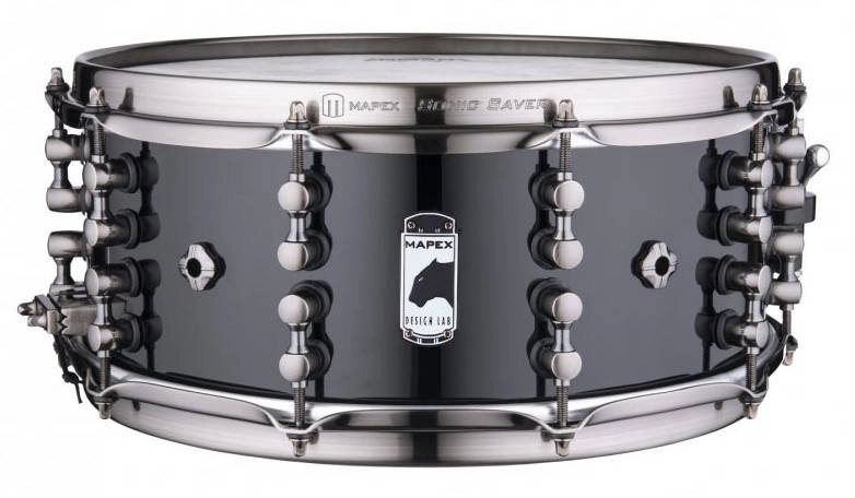 Design Lab Series Jeff Hamilton Signature Maximus Mahogany Snare - Polished Black