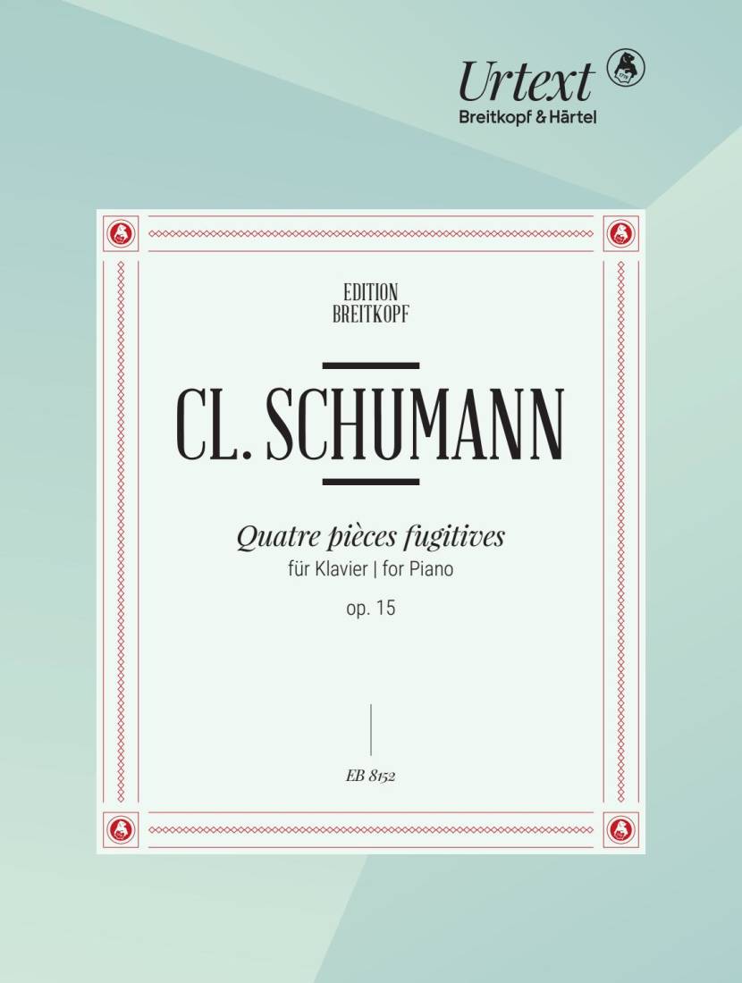 4 Pieces Fugitives, Op. 15 - Schumann/Draheim - Piano - Book