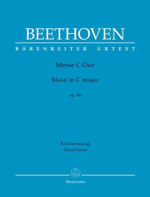 Baerenreiter Verlag - Mass in C major op. 86 - Beethoven/Cooper - Vocal Score - Book