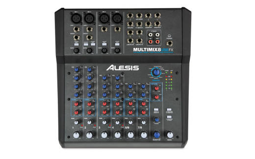 Alesis - MultiMix 8 USB FX 8-channel Mixer with Effects and USB Audio Interface