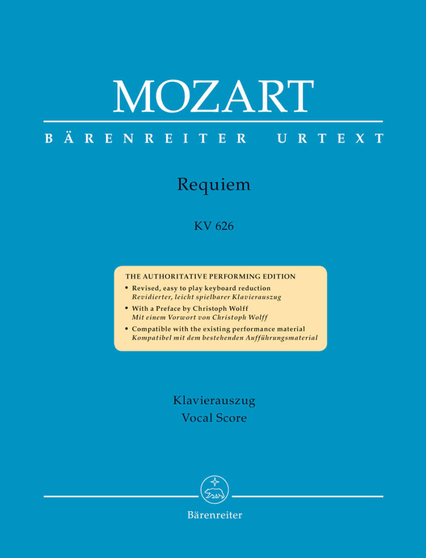Requiem K. 626 - Mozart/Sussmayr - Vocal Score - Book