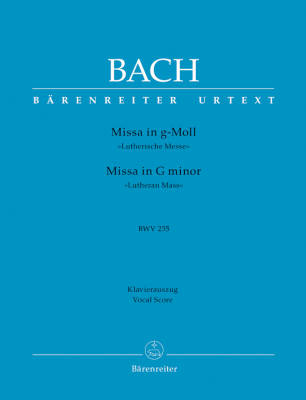 Baerenreiter Verlag - Mass in G minor Lutheran Mass, BWV 235 - Bach/Platen/Kohs - Vocal Score - Book