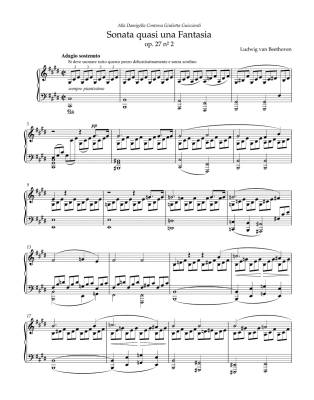 Sonata quasi una Fantasia for Pianoforte in E-flat major op. 27 no. 1 / Sonata quasi una Fantasia for Pianoforte in C-sharp minor op. 27 no. 2 \'\'Moonlight Sonata\'\' - Beethoven/Del Mar - Piano - Book