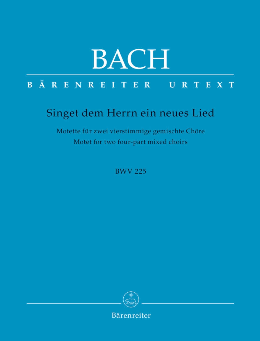 Singet dem Herrn ein neues Lied BWV 225 - Bach - Choral Score - Book