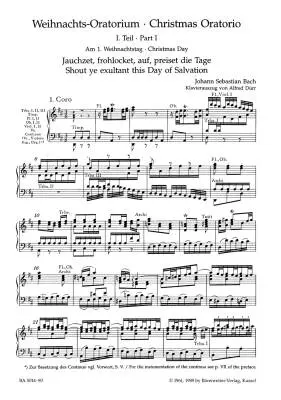 Christmas Oratorio BWV 248 - Bach/Blankenburg/Durr - Vocal Score - Book