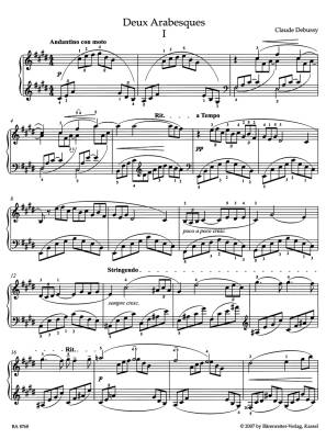 Deux Arabesques for Piano - Debussy/Back - Piano - Book