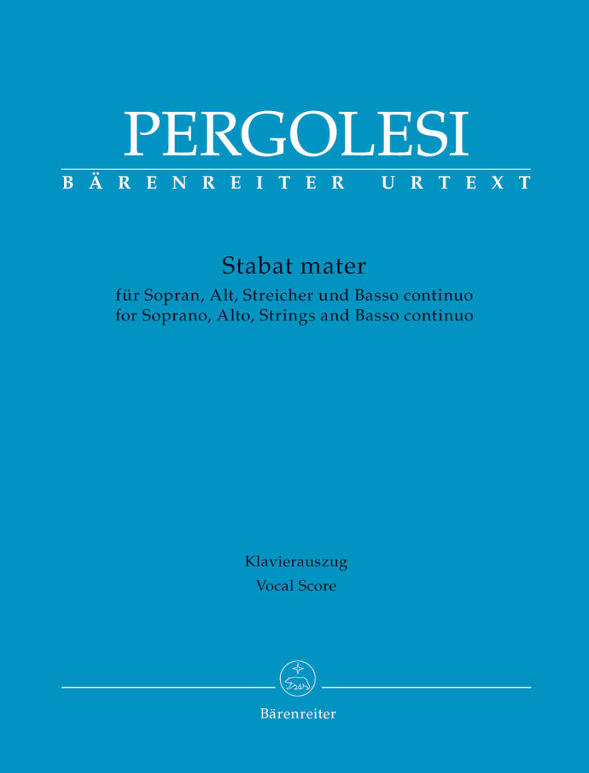 Stabat Mater for Soprano, Alto, Strings and Basso continuo - Pergolesi/Bruno/Ritchie - Vocal Score - Book