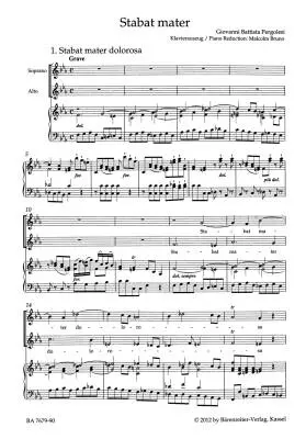 Stabat Mater for Soprano, Alto, Strings and Basso continuo - Pergolesi/Bruno/Ritchie - Vocal Score - Book
