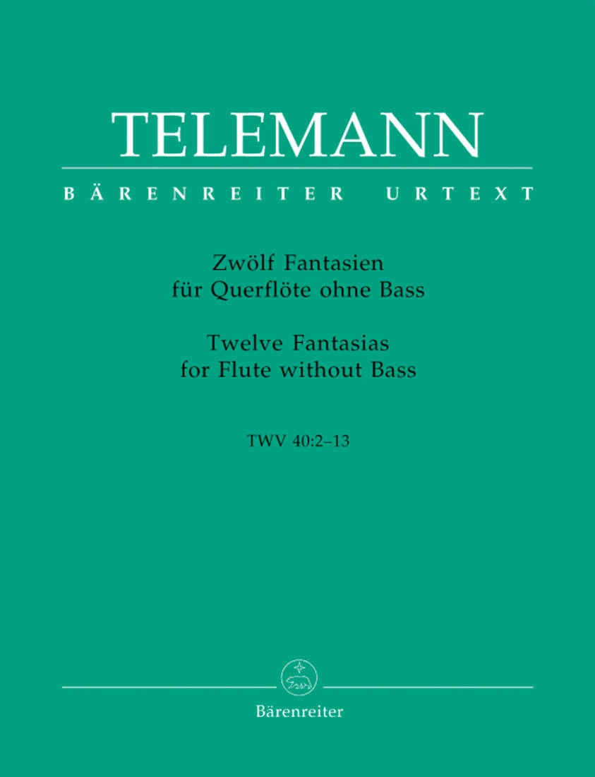 Twelve Fantasias for Flute without Bass TWV 40:2-13 - Telemann/Hausswald - Flute - Book