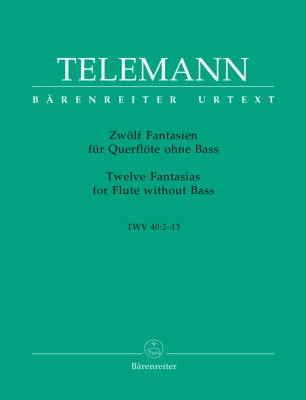 Baerenreiter Verlag - Twelve Fantasias for Flute without Bass TWV 40:2-13 - Telemann/Hausswald - Flute - Book