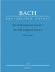 Baerenreiter Verlag - The Well-Tempered Clavier I BWV 846-869 - Bach/Durr - Piano - Book