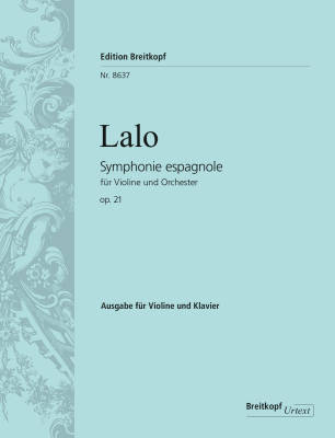 Symphonie espagnole, Op. 21 - Lalo - Violin/Piano Reduction - Sheet Music