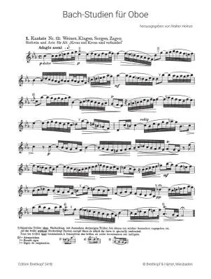 Bach-Studies for Oboe, Volume 1 - Bach/Heinze - Book