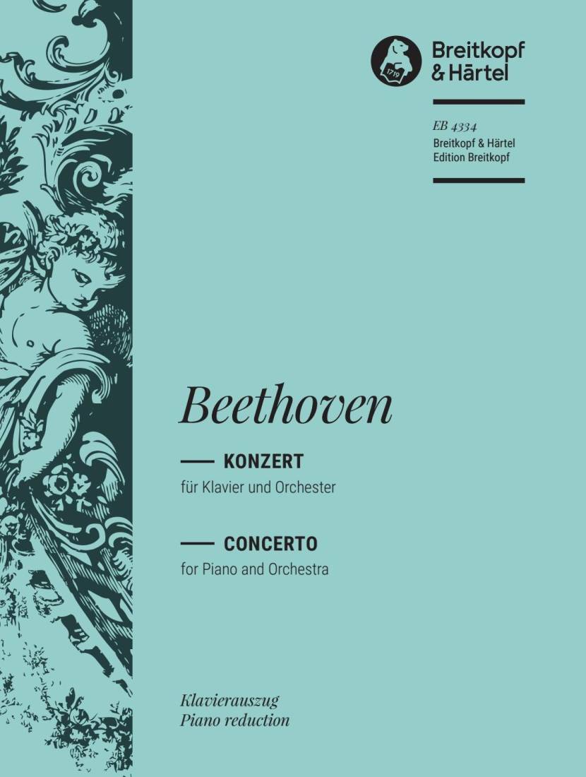 Concerto No. 2 in Bb major Op.19 - Beethoven - Solo Piano/Piano Reduction (2 Pianos, 4 Hands) - Book