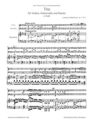 Piano Trio in C minor Op. 1/3 - Beethoven - Violin/Cello/Piano - Score/Parts